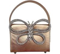 BIBTOO Small Evening Bag Clutch Purses for Women Butterfly Rhinestones Tote Purse Sparkling Handbag Bags(Agold)