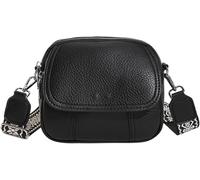 BIBTOO Small Leather Crossbody Bags(Black)