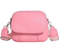 BIBTOO Small Leather Crossbody Bags(Pink)