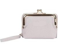 BIBTOO Small Wallet for Women Leather Mini Wristlet Clutch Purse(Beige)