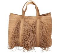 BIBTOO Straw Beach Bag Vintage Shoulder Hobo Crossbody Clutch Purse Women Summer Travel Satchel Top-Handle Tote Handbag(Coffee)