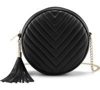 BIBTOO Women Crossbody Shoulder Bag Circle Tassel Purse Clutch Evening Small PU leather Handbag Fashion Wallet With Chain(1)