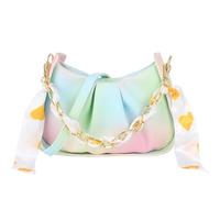 BIBTOO Women Fashion Pleated Purse Underarm Small Tote Cloud Shape Clutch Handbag Chain Hobo Crossbody Satchel(Multicoloured)