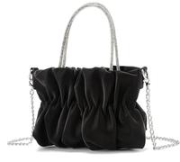 BIBTOO Women Pleated Clutch Evening Handbag for Parties Soft Vegen Leather Shoulder for Women Chain Crossbody Purple(Black)