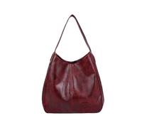 BIBTOO Women Retro Hobo Shoulder Bag(Burgundy)