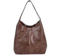 BIBTOO Women Retro Hobo Shoulder Bag(Coffee)
