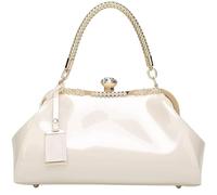 BIBTOO Women Retro Top Handle Handbag(White)