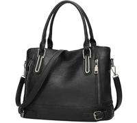 BIBTOO Womens Hobo Bag Ladies Tote Handbags(Black)