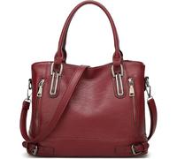 BIBTOO Womens Hobo Bag Ladies Tote Handbags Large Capacity Satchel Shoulder Crossbody Bags Purses with Top Handles(Red)
