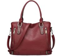 BIBTOO Womens Hobo Bag Ladies Tote Handbags(Red)