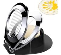 BIBURY Egg Slicer - Heavy Duty Cutter for Boiled Eggs, Strawberry, Fruit Garnish - Stainless Steel Wire With 3 Slicing Styles - Dishwasher Safe