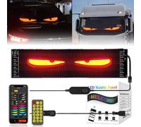 BibYuga Devil Eyes Light for Truck And Car Programmable LED Display Screen for Car Windows DIY Car Dynamic LED Smart Colorful Eye Lamp Soft Screen for Cars, Store, Party, Bar (9.2x37.4cm)