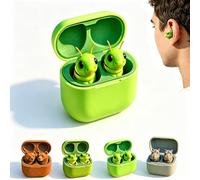 BibYuga Frog Earbuds, Animal Earbuds Cute Animal Shaped Bluetooth Earbuds with Charging Case Everyday Wireless Earbuds Party Gifts for Adults Students Fun Accessory (Caterpillar)