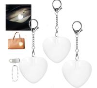 BibYuga Heart Portable Handbag Light, Love Glow Purse Light Touch Sensing lamp, Rechargeable LED Touch Activated Automatic Sensor lamp for Bag Accessories, Gift for Women & Girls (3pc)
