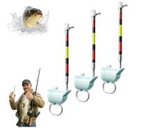 BibYuga High Sensitivity Fishing Float Bite Alert for Rods, Portable Smart Electronic LED Luminous Hook Alarm Sensitive Buzzer Alert Fishing Bite Alarm Compatible with Lure Fishing Gear (3pcs)