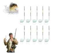 BibYuga High Sensitivity Fishing Float Bite Alert for Rods, Portable Smart Electronic LED Luminous Hook Alarm Sensitive Buzzer Alert Fishing Bite Alarm Compatible with Lure Fishing Gear (10pcs)