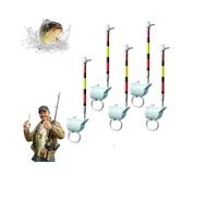 BibYuga High Sensitivity Fishing Float Bite Alert for Rods, Portable Smart Electronic LED Luminous Hook Alarm Sensitive Buzzer Alert Fishing Bite Alarm Compatible with Lure Fishing Gear (5pcs)