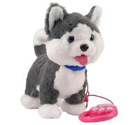 BibYuga Interactive Electronic Walking & Barking Dog Toy, Plush Puppy with Realistic Sounds, Tail Shaking & Voice Repeat, Remote Control Gift for Kids Ages 3-7 for Christmas & Birthday