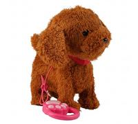 BibYuga Interactive Electronic Walking & Barking Dog Toy, Plush Puppy with Realistic Sounds, Tail Shaking & Voice Repeat, Remote Control Gift for Kids Ages 3-7 for Christmas & Birthday