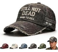 BibYuga Still Not Dead Cap Hard to Kill Hat, Adjustable Distressed Embroidered Still Not Dead Hat Humorous Baseball Cap with Funny Saying (A)