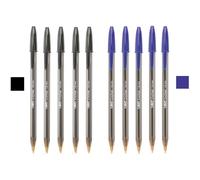 BIC 1.6mm Large Black and Blue Bold Ink Pen - 5 Black & 5 Blue