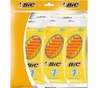 BiC 1 Sensitive Mens Single Blade Disposable Shaver 5 packs of 10