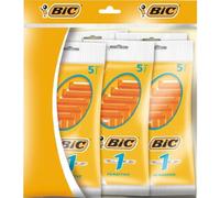 BiC 1 Sensitive Mens Single Blade Disposable Shaver 5 Packs of
