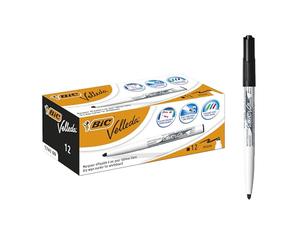 Bic 1199174109 Velleda 1741 Whiteboard Markers, Black, 12 Box