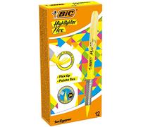 BIC 12 Pack Flex Highlighter - Yellow