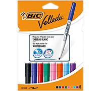 BIC 1741 Whiteboard Marker Assorted Medium Bullet, Felt Tip - Pack of 8