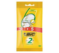 Bic 2 Disposable Razor 10+5 (Pack of 15) 905089