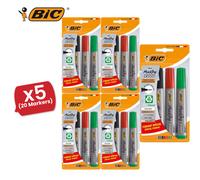 Bic 2000 Bullet Tip Permanent Marker (Assorted Colours - Black, Blue, Red, Green) 5 Packs Bic Multicolor
