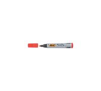 BIC 1 x 8209133 Bullet Tip Permanent Marker (S), Red, 1.7 mm, for Cardboard, Metal, Paper, Plastic - Alcohol-Based Ink
