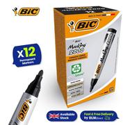 Bic BIC 2000 B/Tip Permanent Marker Black 820915 (12)