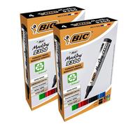 Bic 2300 Bullet Tip Permanent Marker (Assorted Colours - Black, Blue, Red, Green) 2 Packs Bic Multicolor