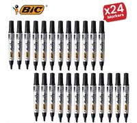 Bic 2300 Permanent Black Chisel Tip Marker - Single Pen 24 Packs Bic Black
