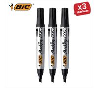 Bic 2300 Permanent Black Chisel Tip Marker - Single Pen 3 Packs Bic Black