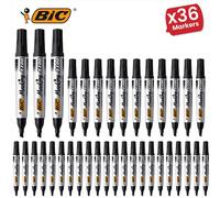 Bic 2300 Permanent Black Chisel Tip Marker - Single Pen 36 Packs Bic Black