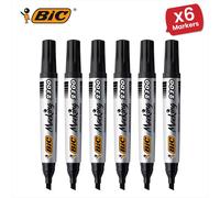 Bic 2300 Permanent Black Chisel Tip Marker - Single Pen 6 Packs Bic Black