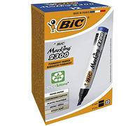 BIC 2300 Permanent Black MARKERS Pens Craft Home School Office Stationery Thick Ecolutions Ultra-Durable Chiselled Tip Box Dries Quickly All Surfaces RGB UK Free P&P (12 X MARKERS (MEGA Box), Blue)
