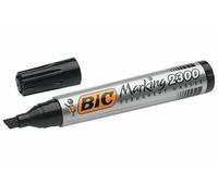 Bic 2300 Permanent Black Chisel Tip Marker (Pack Of 12)