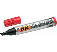 Bic Marking 2300 Chisel Nib Permanent Marker Box - 12 Red - bic permanent red marker chisel tip 2300 marking pen thick choose qty from menu 12
