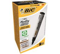 BIC 2300 Permanent Marker Chisel Tip Black Pack of 12