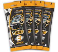 BIC 3 Action, Men's Disposable Razors, Fixed Head, Triple Blade for Great Con...