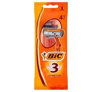 BIC Pack of 5 Packs of 4 No. 3 Sensitive Razors (3 Blades) + Lubricating Strip
