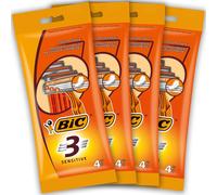 BIC 3 Sensitive, Men's Disposable Razors, Fixed Head Triple Blade for a Close...