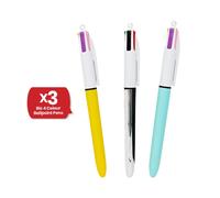 Bic 4 Colour 1 Sun + 1 Shine Silver + 1 Fun pack of 3 Bic Multicolor