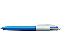 BIc 4 colours Original, Retractable Ballpoint Pens, Ideal for School, Medium Point (10mm), Multi-coloured, Pack of 3