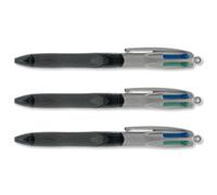 Bic 4-Colour Grip Pro Ball Pen 1.0mm Tip 0.7mm Line Blue Black Red Green Ref 892293 [Pack of 12]