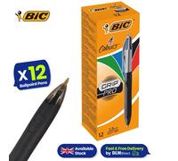BIC 4 Colours Grip PRO Clip-on retractable ballpoint pen Medium...